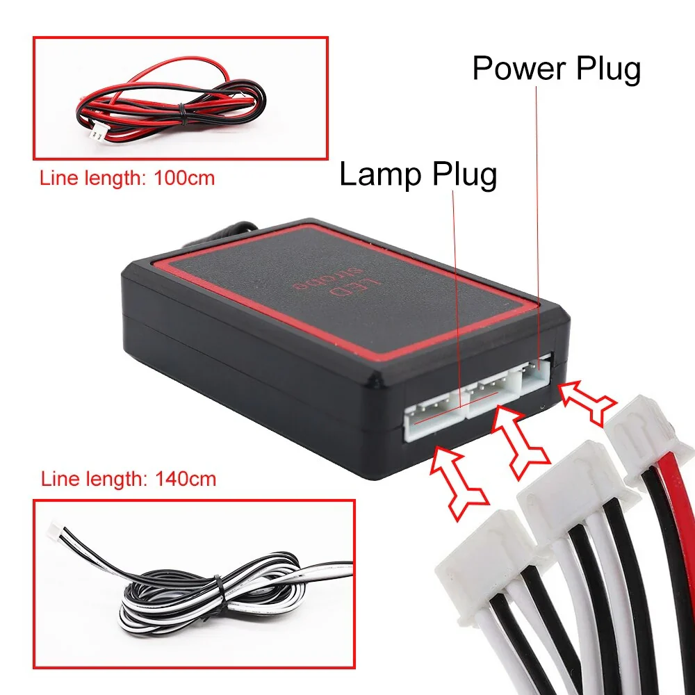 16 LED Wireless Remote Control 12V White Strobe Lights  White Flasher 4 in 1 Lights